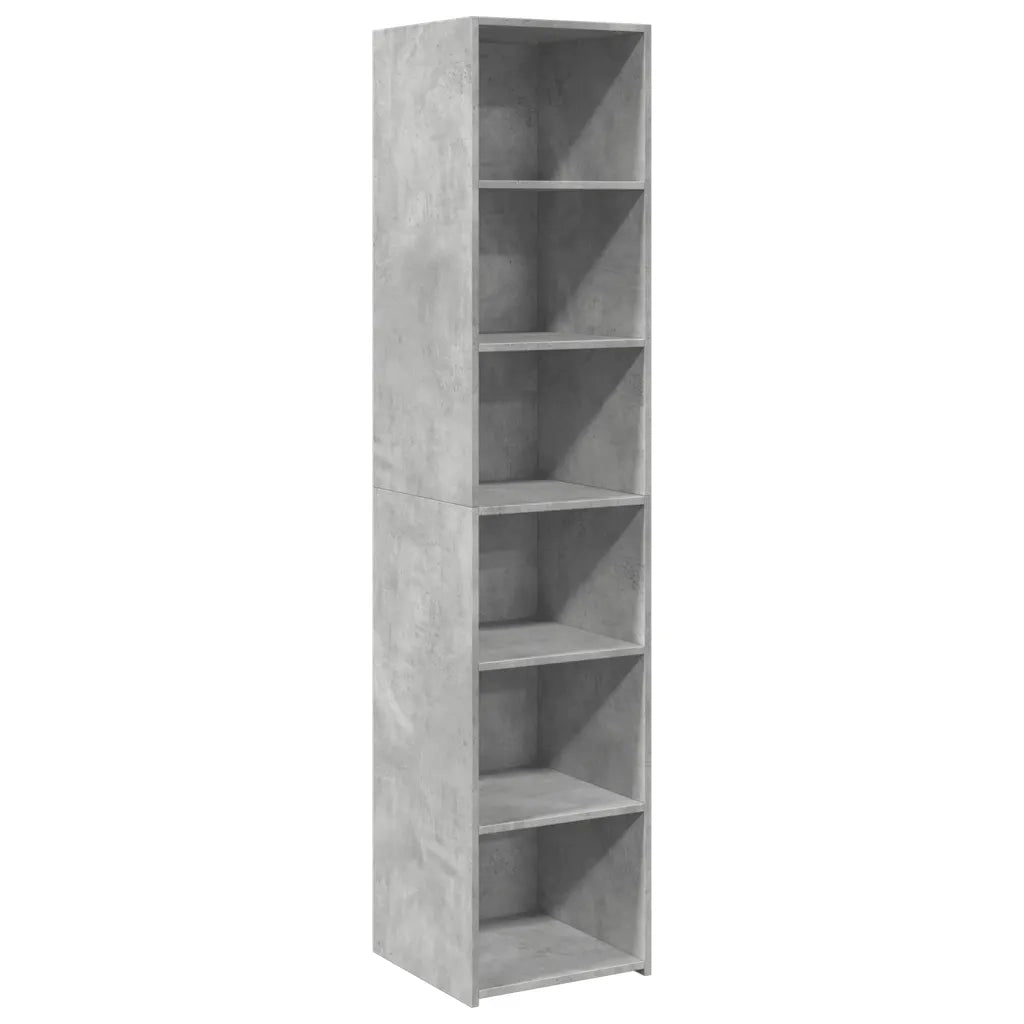 Credenza-Buffet-Armadio da cucina Grigio Cemento 40x41x185cm in Legno Multistrato
