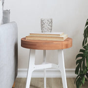 Piano per Tavolo Ã˜30x4 cm Rotondo in Legno Massello di Faggio