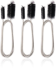 Set di spazzole per pulizia 3 pezzi - Acciaio inossidabile - Doppia faccia - Flessibile - Per condotti/danno da tetto - Lunghezza totale 167 cm - Spazzola per pulizia