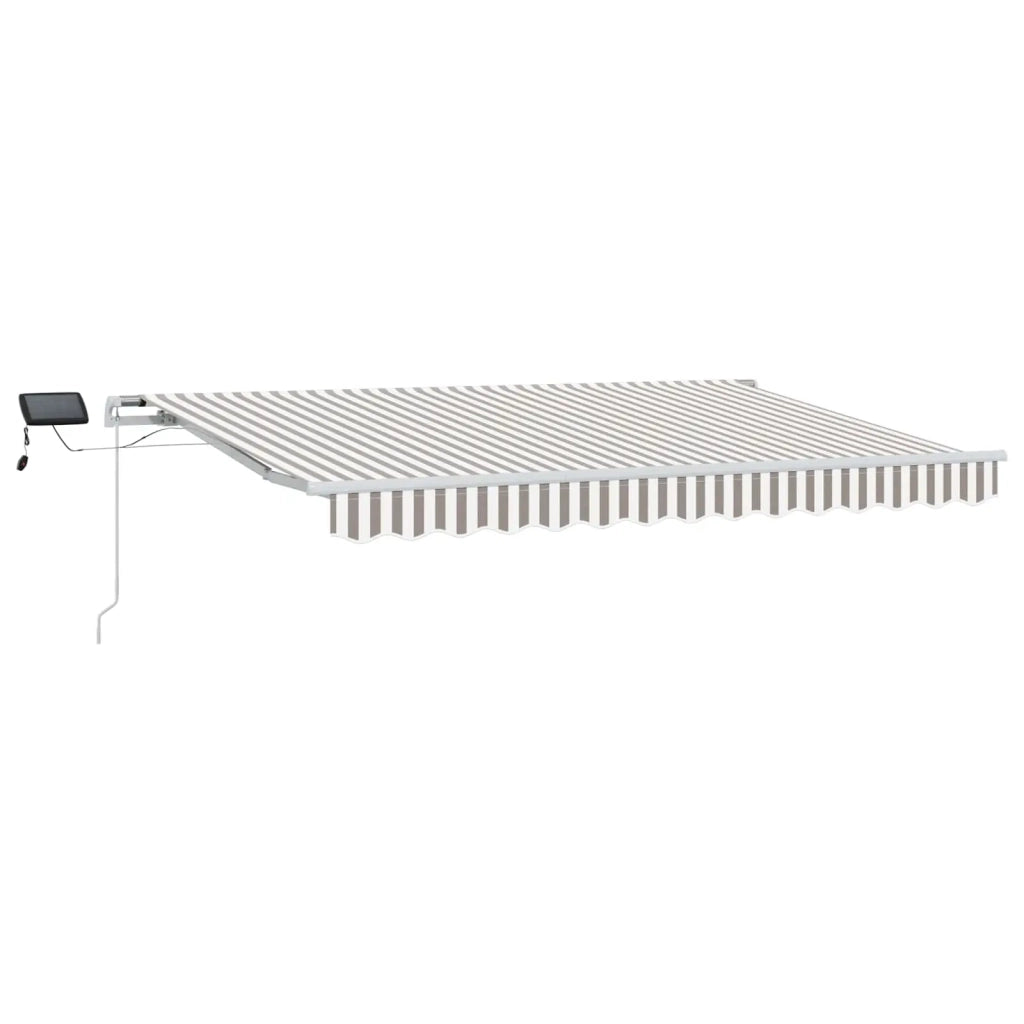 Tenda retrattile Grigio chiaro e bianco 300 x 250 cm 3425835