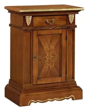 Madia credenza legno intarsi 1 porta bassano l.70 p.38 h.93 - Mobili 2G