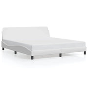 Letto matrimoniale | Letto per adulti | Giroletto Dover Bianco 180x200 cm in Similpelle