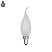 Alcapower Lampadina LED Fiamma C37 Vetro Frost E14 4W 470lm 4000K Luce Naturale, Design Elegante a Candela per Illuminazione Interna Efficiente