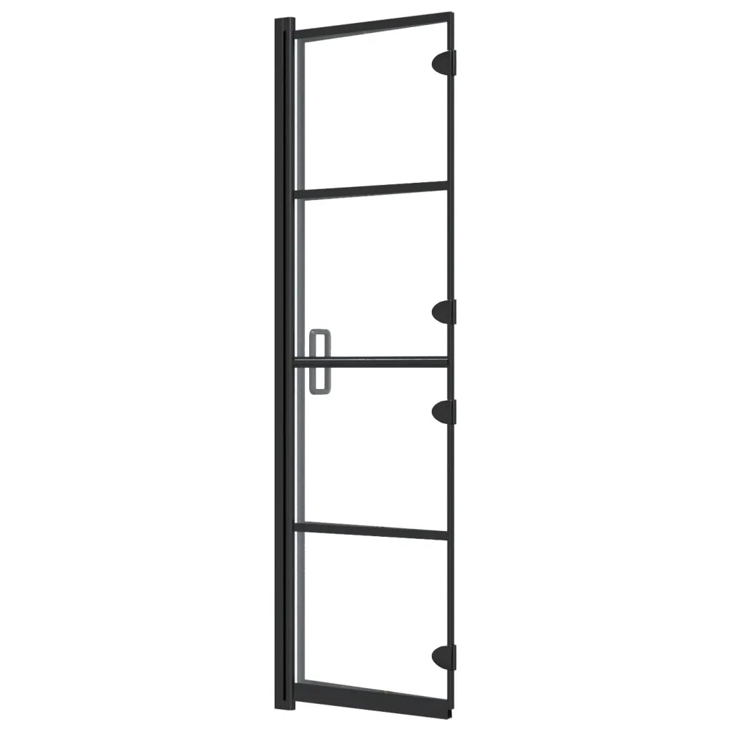 Pannello Doccia Pieghevole in ESG 80x140 cm Nero CFW2662759