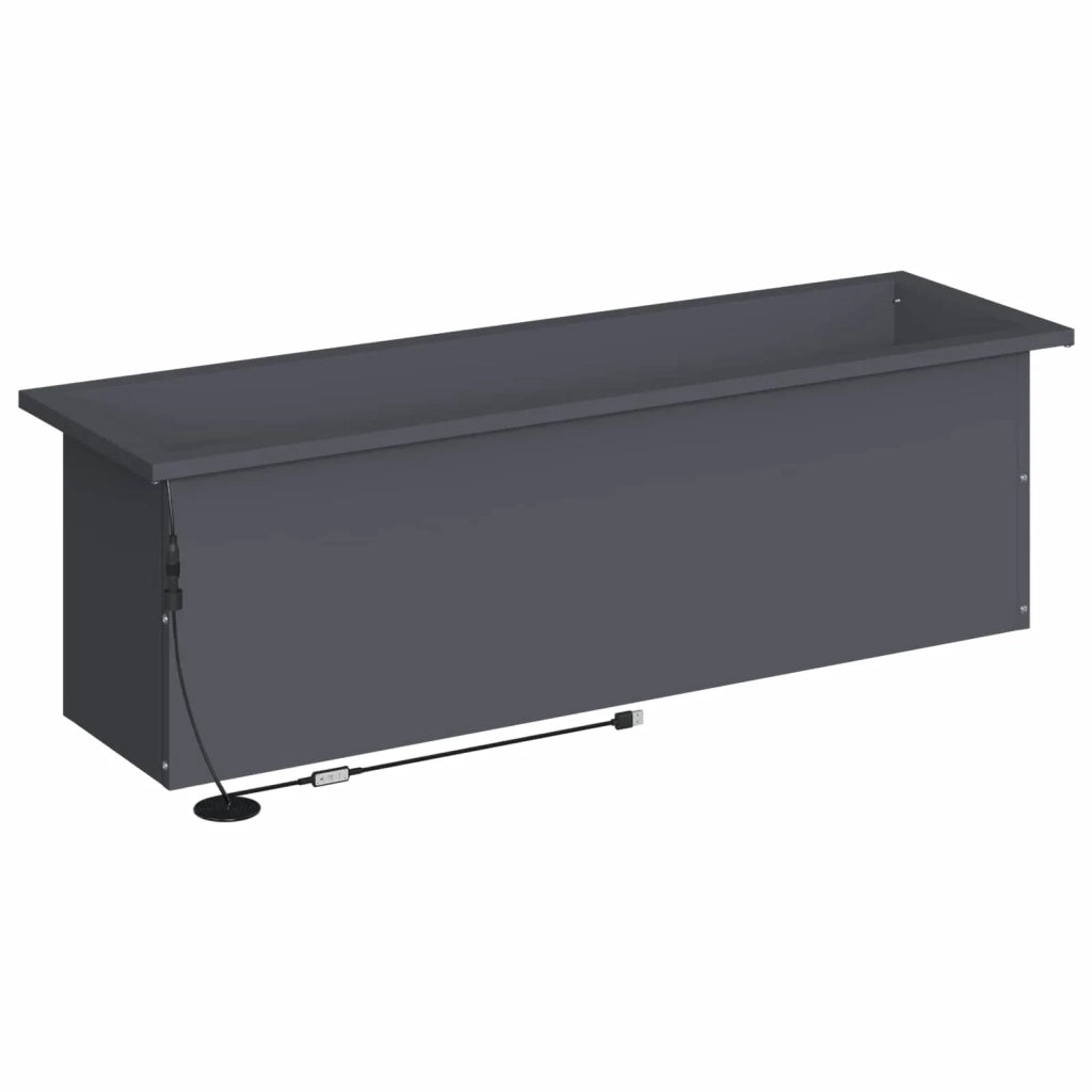 Fioriera da giardino con LED 2 pz Antracite 30 x 100 x 30 cm 8008117