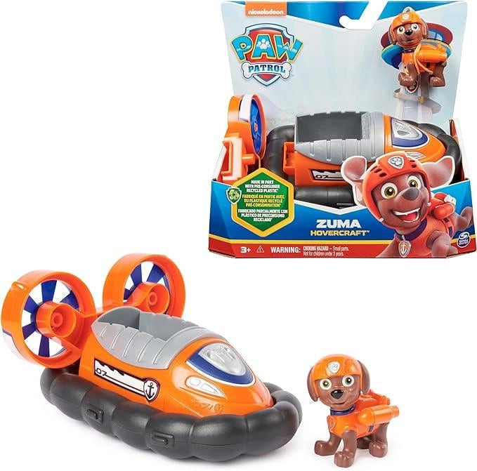 Paw Patrol, Aeroscafo di Zuma, Veicolo e Personaggio Zuma,Spin Master,Eta 3+