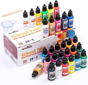 Inchiostro Acrilico a Penna - Set di Colori per Tela, Metallo e Legno - 28 Colori a Base Acqua