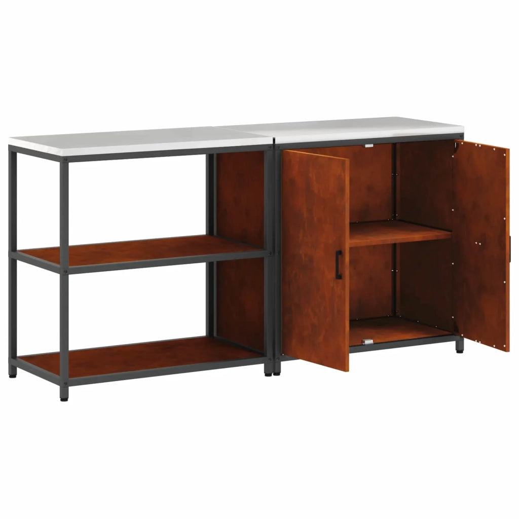 Set di Stoccaggio per Cucina con lo scaffale 2 pcs Ruggine 3392658