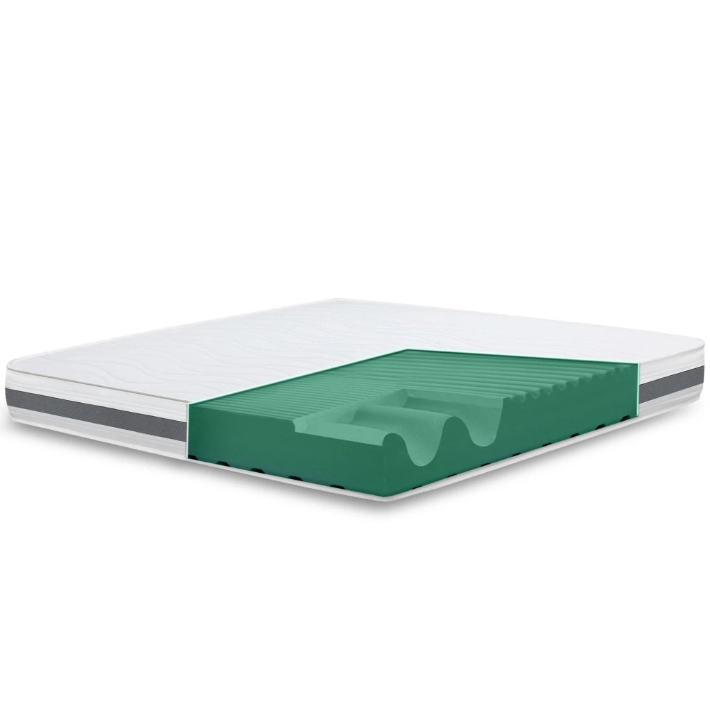 Materasso Singolo 70x200 cm in Memory Antibatterico | Altezza 16 cm | Rivestimento 3D Air in Fibra Ipoallergenica | Materasso Ortopedico a 7 Zone Differenziate Termosensibili