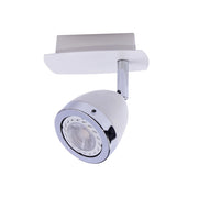 Faretto parete-soff. Italux GU10 LED bianco/cromo orientabile mono