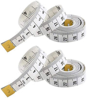 Metronomo a doppia faccia, ideale per misurare il corpo, nastro/zona di misura, materiale in vetroresina duraturo, 150 cm, bianco (2 metri di lunghezza)