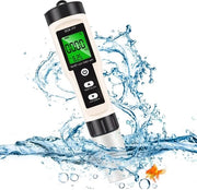 Misuratore di qualità dell'acqua digitale - 4 funzioni - design rimovibile - display LCD - pH ORP contenuto di H2 - misurazione della temperatura.