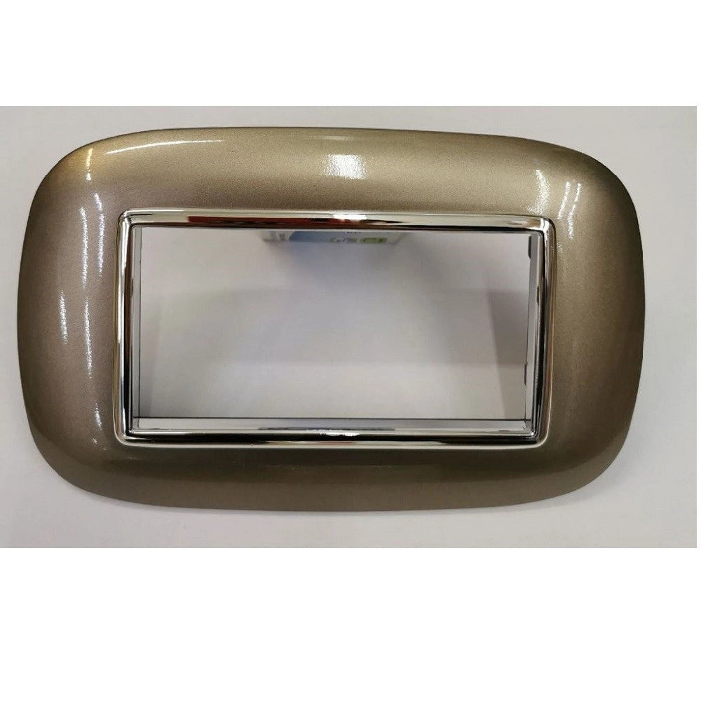 Trade Shop - Placca Oval 3 4 6 Moduli Colore Bronzo Compatibile Con Bticino Axolute -