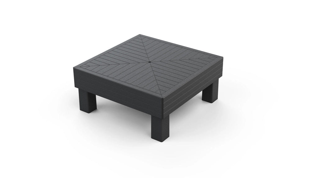 Tavolino Keter Elements 65x65x29 cm Effetto Legno Grafite