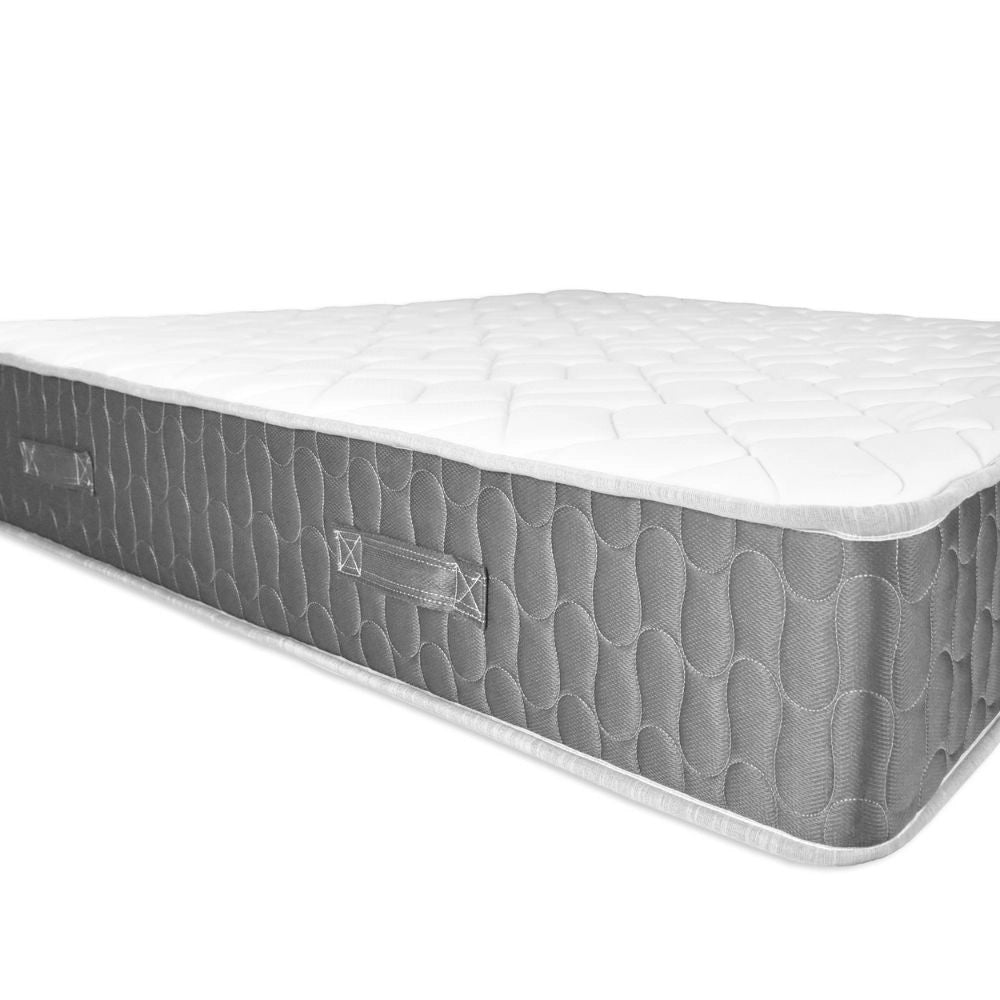 Materasso singolo Palladio con bordo grigio 90x190x25 H cm. in schiuma poliuretanica e memory non sfoderabile