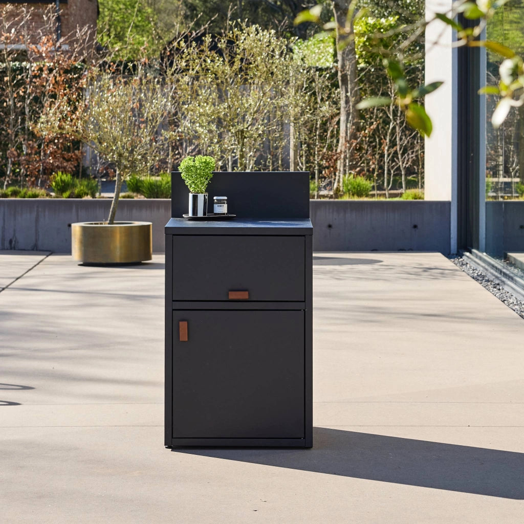 Cucina esterna in acciaio 2 porte, 60cm, nero