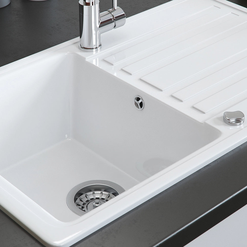 Bergström Lavello da cucina Bianco 76.5 x 46 cm con asciugatura