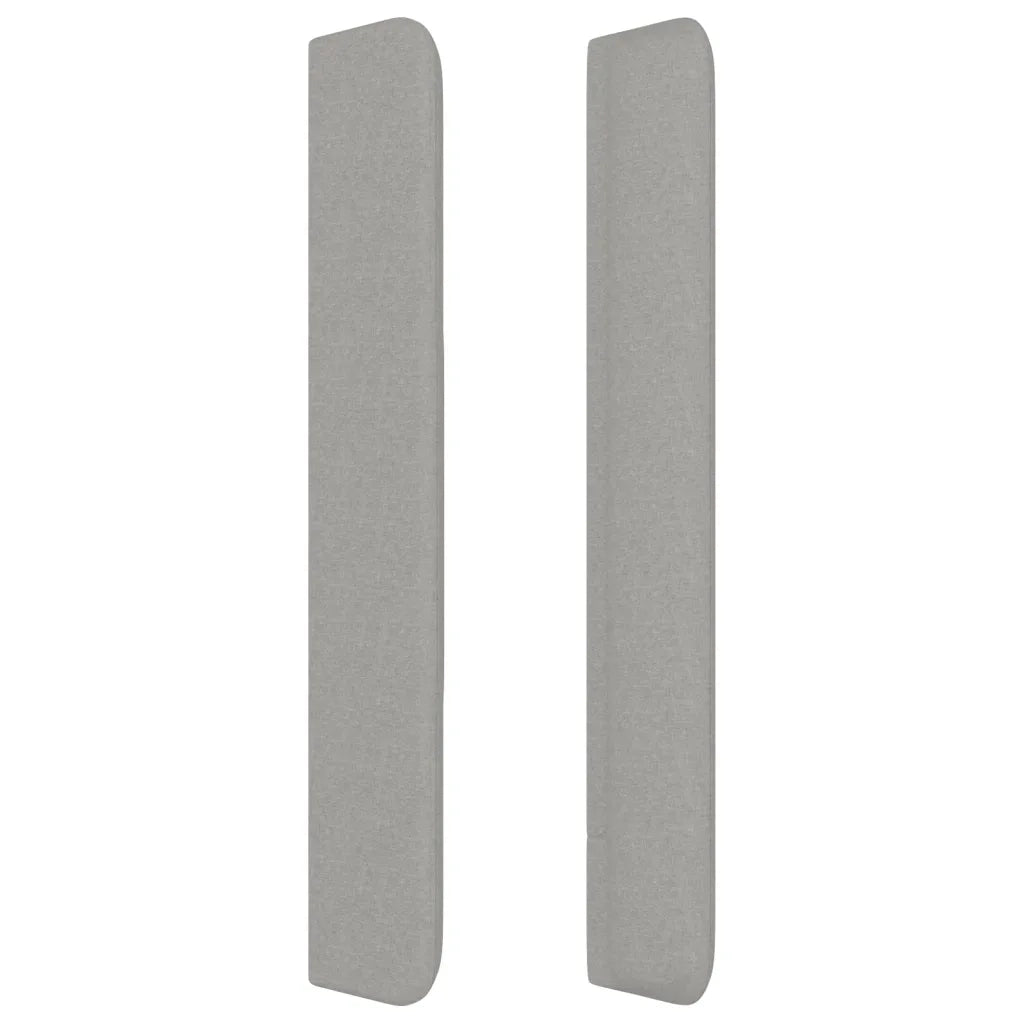 Testiera ad Orecchio Grigio Chiaro 163x16x118/128 cm in Tessuto