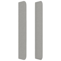 Testiera ad Orecchio Grigio Chiaro 163x16x118/128 cm in Tessuto