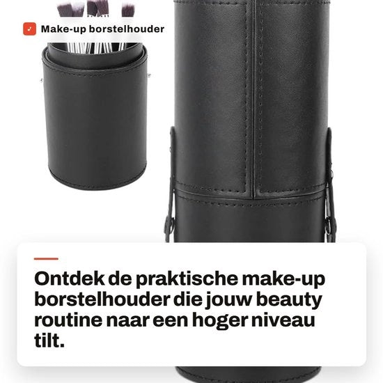 Organizzatore per pennelli per trucco - Grande capacità - Otre per pennelli per trucco rotondi - Portatile e comodo - Per pennelli per trucco