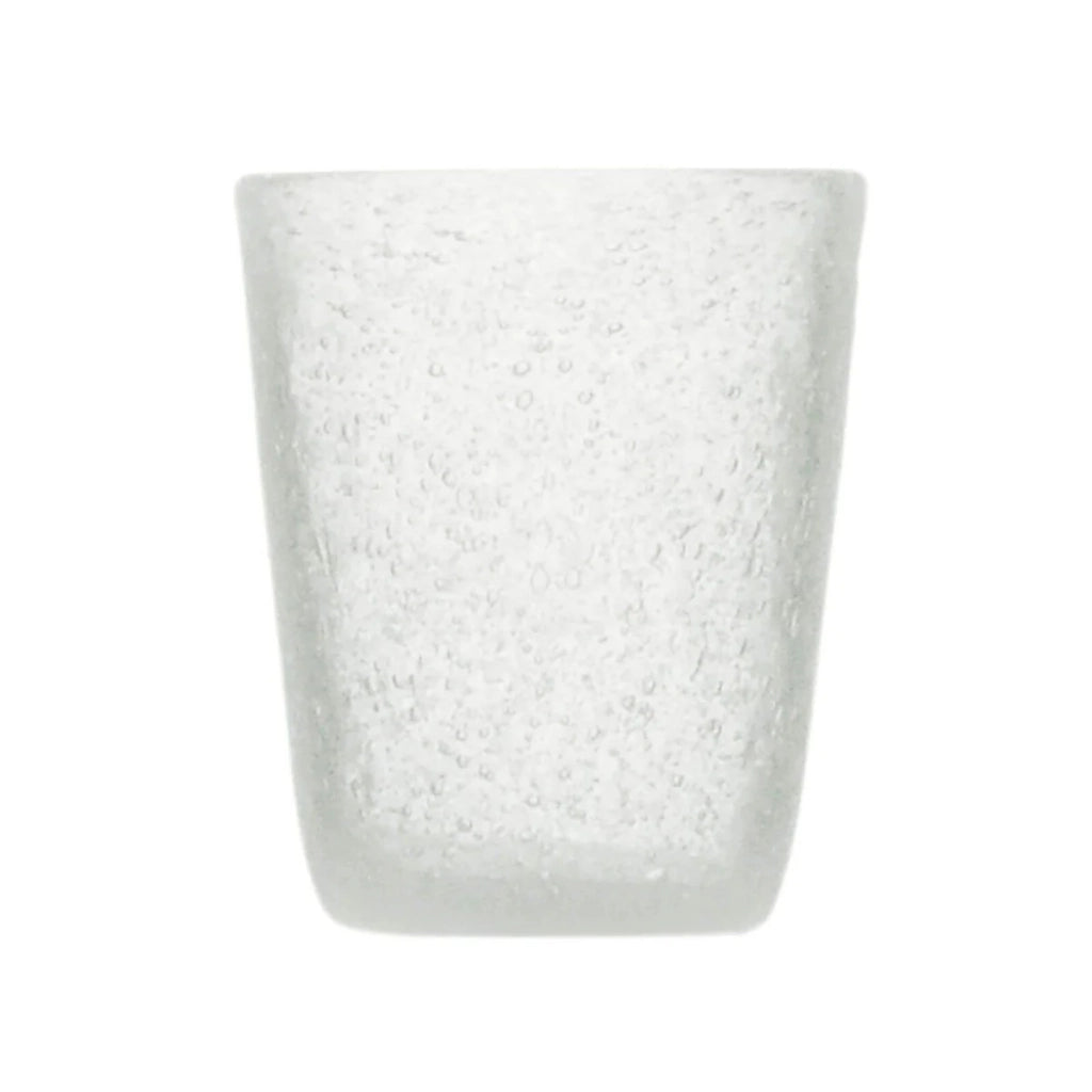 Bicchiere tumbler acqua white transparent memento originale in vetro soffiato 0,25L