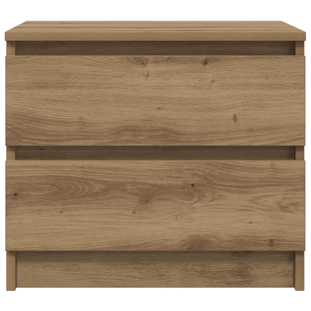 Comodino Rovere Artigianale 50x40x43.5 cm in Legno Multistrato