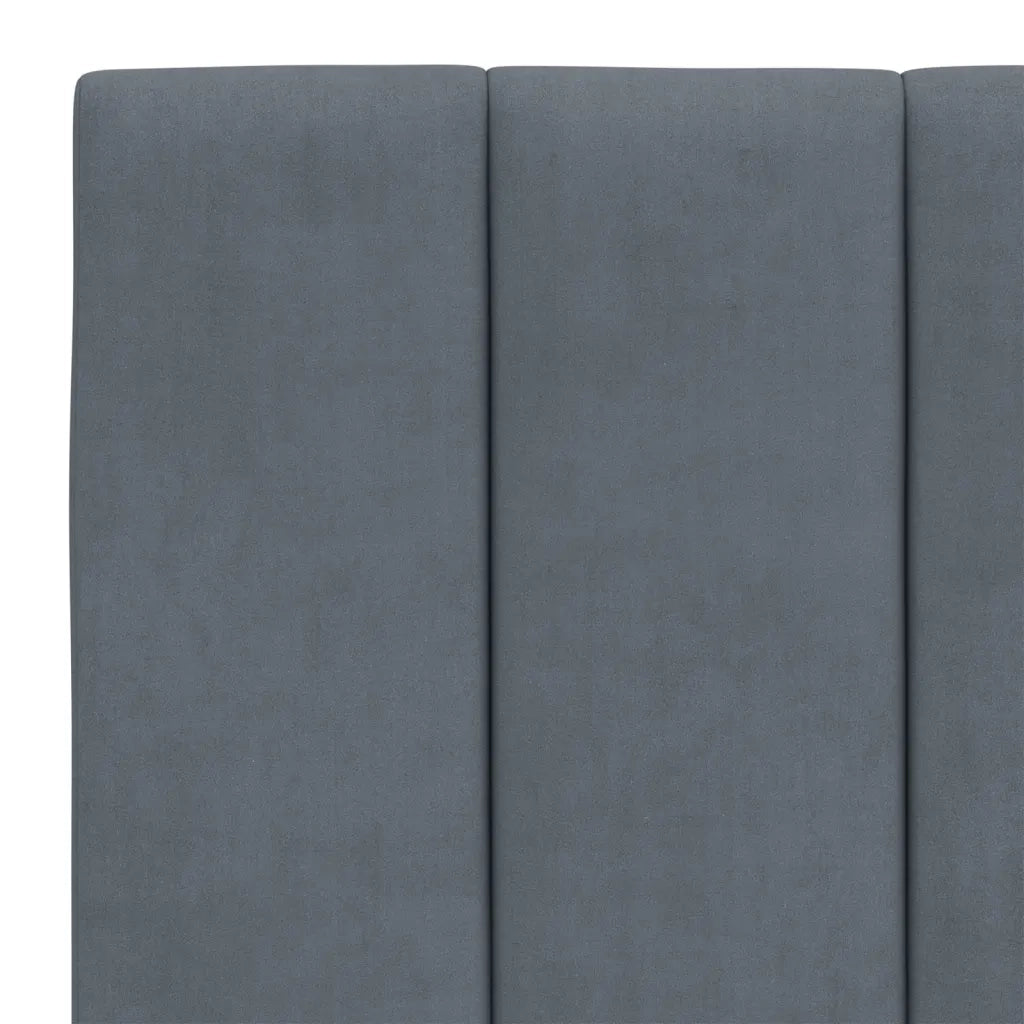 Cuscino Testiera Hanko Grigio Scuro 120 cm in Velluto 374662