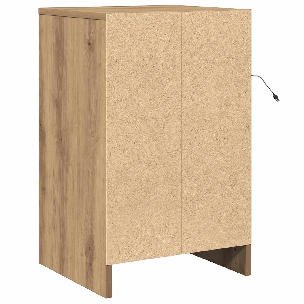 Comodino | Armadio da Notte | Mobiletto da notte Rovere artigianale 38 x 34 x 61 cm