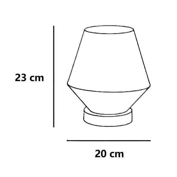 LAMPADA DA TAVOLO IN VETRO BIANCO SFUMATO E BASE CROMO 1XE27 ARNIA PERENZ
