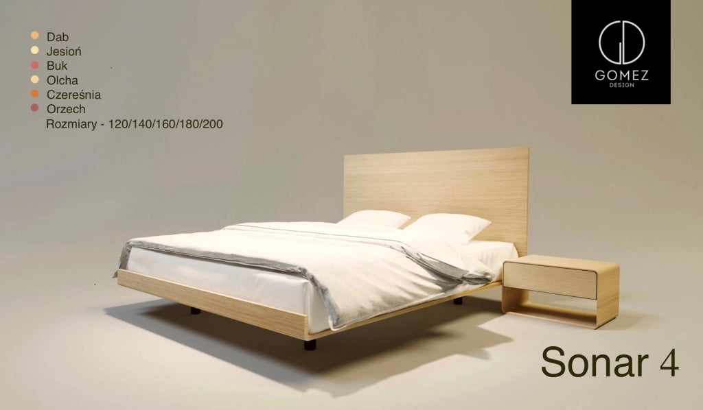 LETTO IMBOTTITO SONAR FOUR 140x200 SOLIK OAK NATURALE