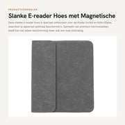 Copri libro e-reader premium con chiusura magnetica - microfibra - progettato per Kindle Scribe/Kobo Elipsa - leggero - protezione contro graffi - copri libro e-book