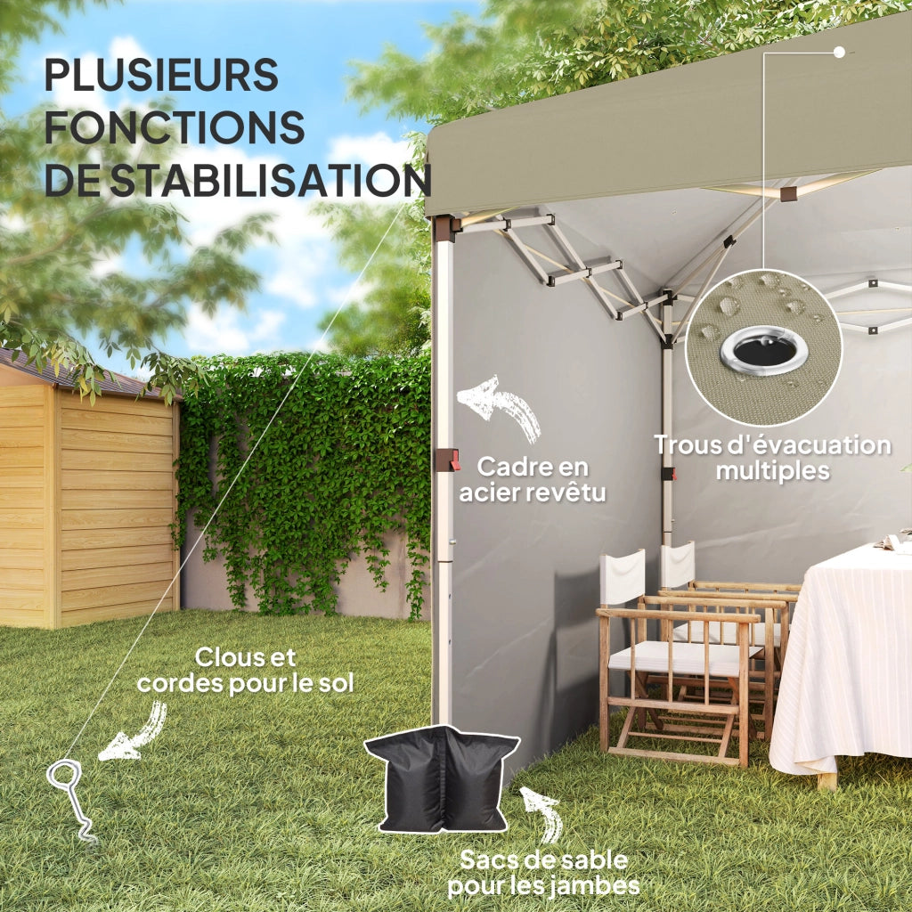 Tenda da giardino pieghevole ¨C zephmum ¨C Grigio 3x3m