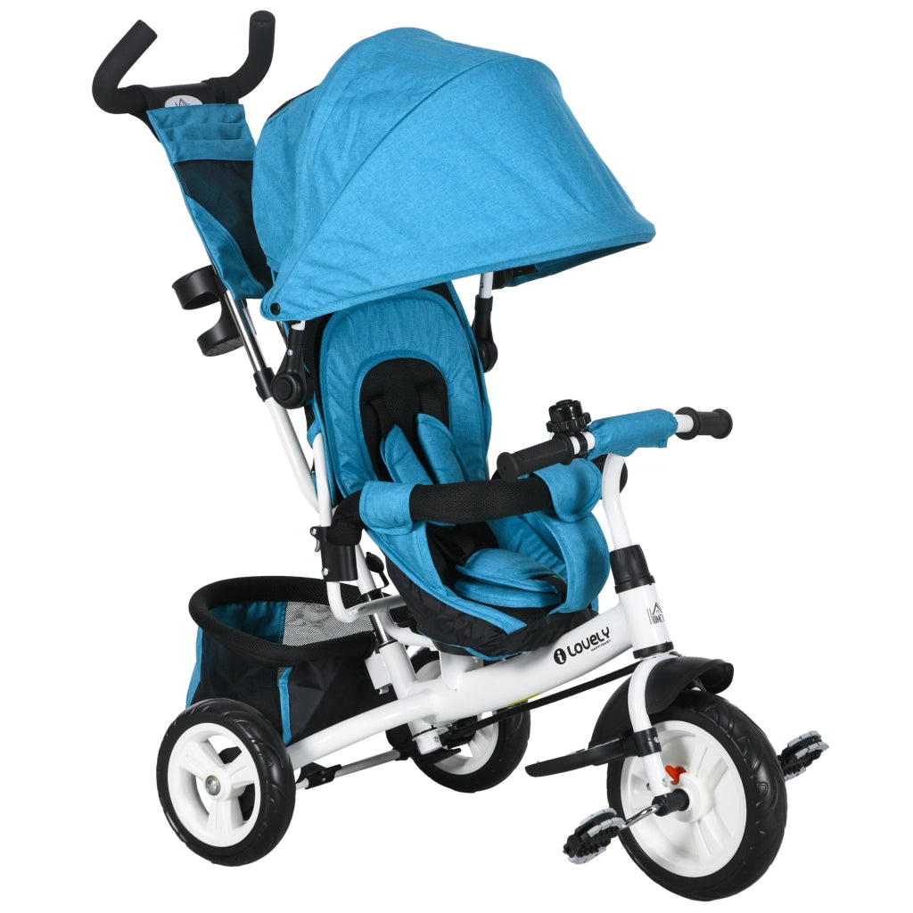 Triciclo per bambini ¨C Xylo ¨C metallo blu con cestino e portabicchiere