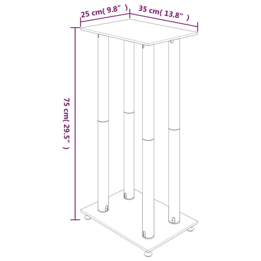 Pedane Casse 2 pz Nero Argento Vetro Temperato Design 4 Pilastri CFW7960087