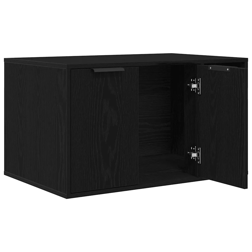 vidaXL Recinto Lettiera per Gatti Rovere Nero 80x50x45 cm Truciolato