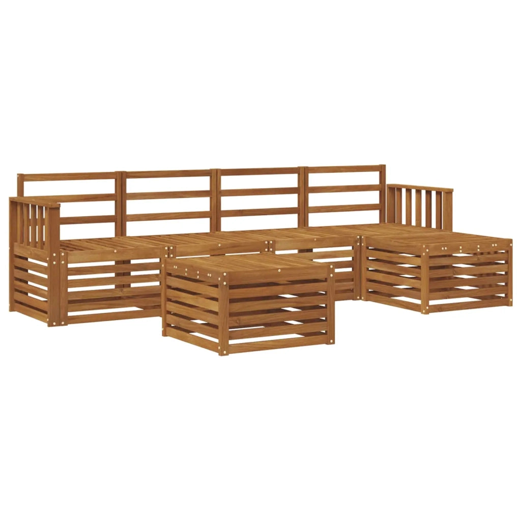 Set di divani da esterno 6 pcs Naturale