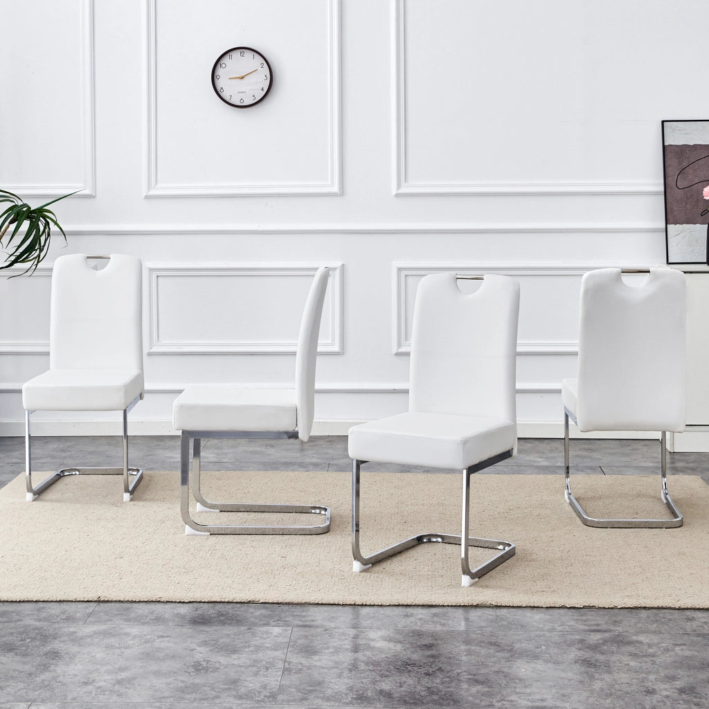 Sedie da Pranzo Imbottite Set 2 Pezzi ¨C MINIMAL ¨C Bianche Design Moderno