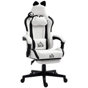 Poltrona gaming ergonomica con orecchie ¨C zephmum ¨C bianco 65x62x124 cm