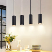 Lampada a sospensione ZMH metallo nero diametro 60 cm 4 attacchi GU10 stile industriale per soggiorno e sala da pranzo