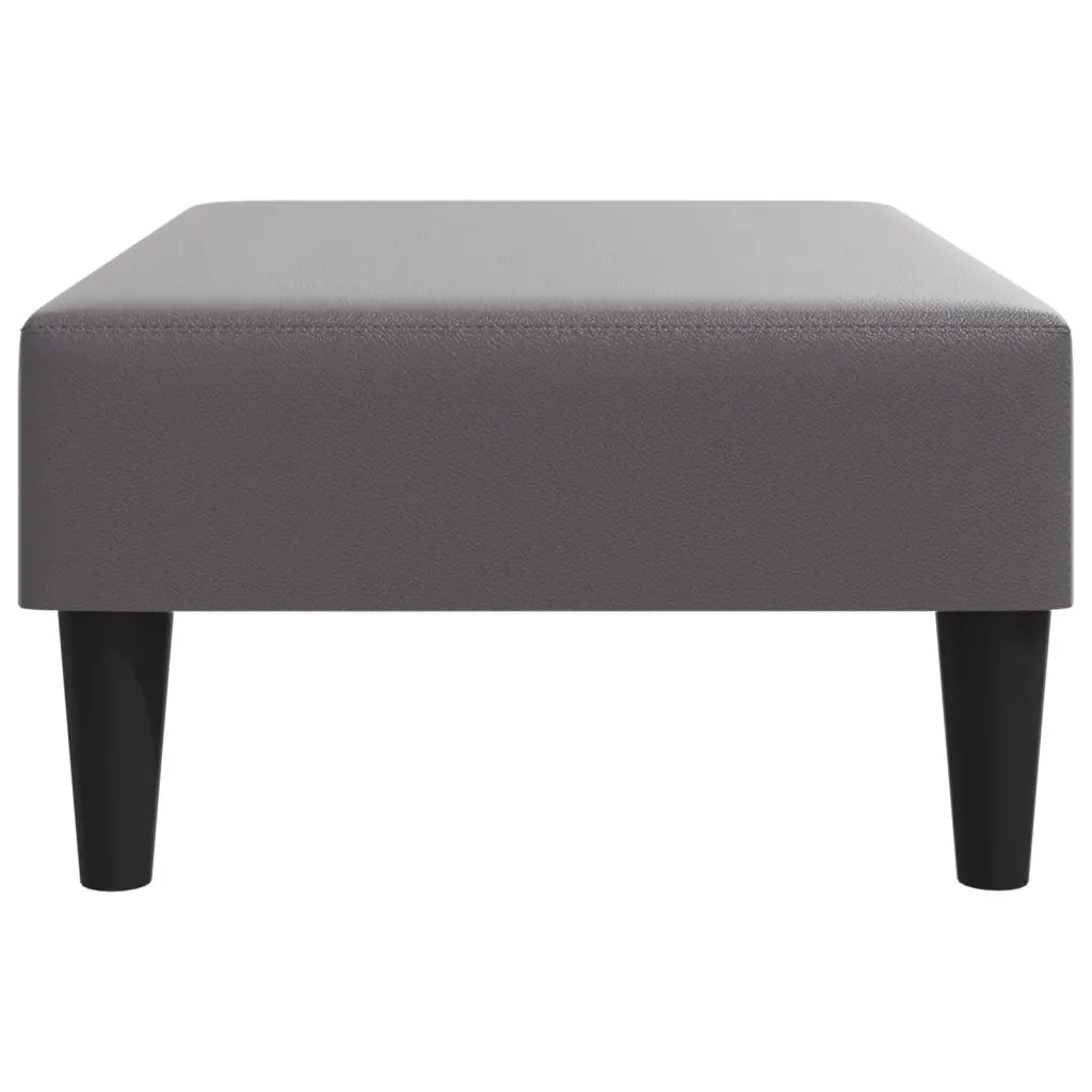 Poggiapiedi Grigio 77x55x31 cm in Similpelle 379563