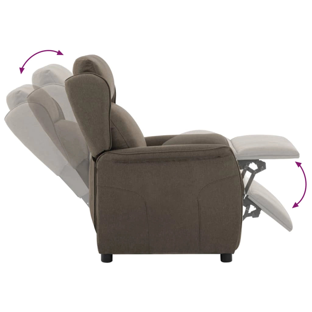 Poltrona Recliner Tortora Tessuto