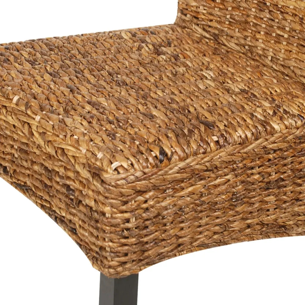 Sedie da Pranzo 2 pz in Abaca e Legno Massello di Mango cod mxl 22578
