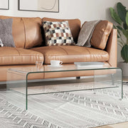 Tavolino da Salotto Trasparente 98x45x31 cm in Vetro Temperato 284745