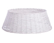 Cesta copribase tonda bianca in legno