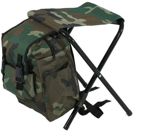 Sedia di Comfort con Sedile Comodo - Cassetto Ripiegabile - Borsa di Riposo - Portatile - Tubi in Acciaio - Tessuto Oxford - Sedia Ripiegabile
