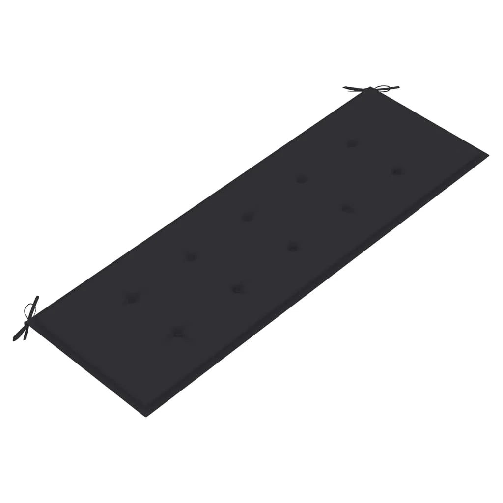 Panca da giardino mobili da esterno per patio mobili da terrazza con cuscino antracite 150 x 50 x 3 cm legno massello di teak 02_0011039