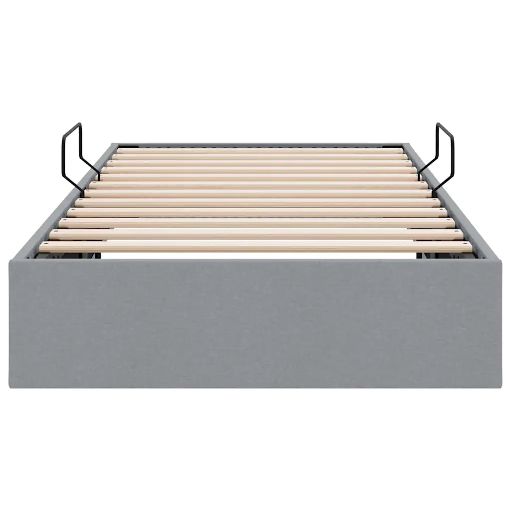 Letto con Contenitore Grigio chiaro 203 x 100 cm Tessuto 3370054