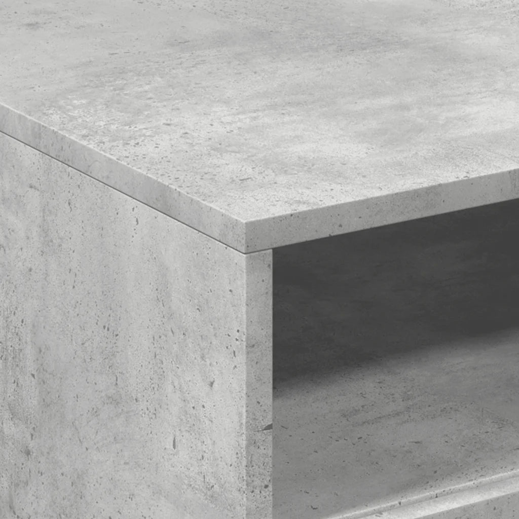 Tavolino da salotto | Tavolino da caff¨¨ | Tavolino da Soggiorno con Luci LED Grigio Cemento 50x49x40 cm