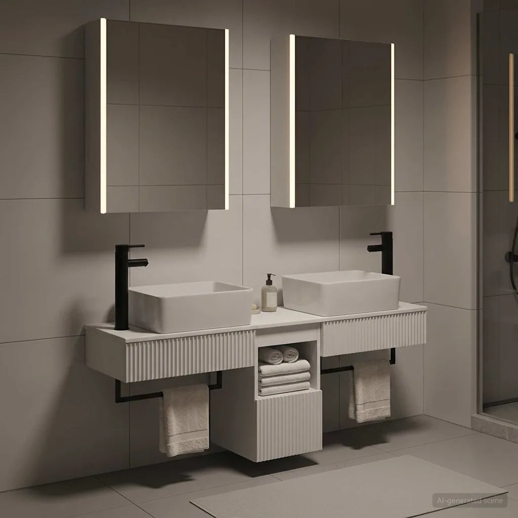 Set di Armadi da Bagno 5 pcs Bianco 53 x 15,5 x 70 cm 3406327