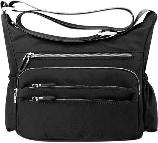 Borsa da spalla per donna con più tasche, borsa impermeabile, un must-have per il viaggio quotidiano.